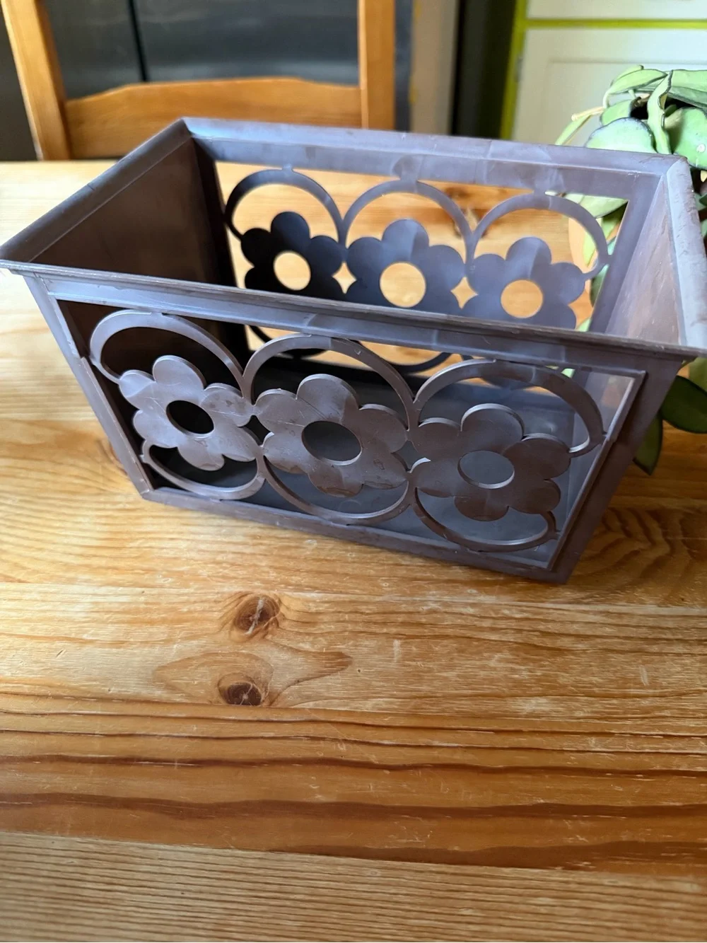 Vintage brown plastic